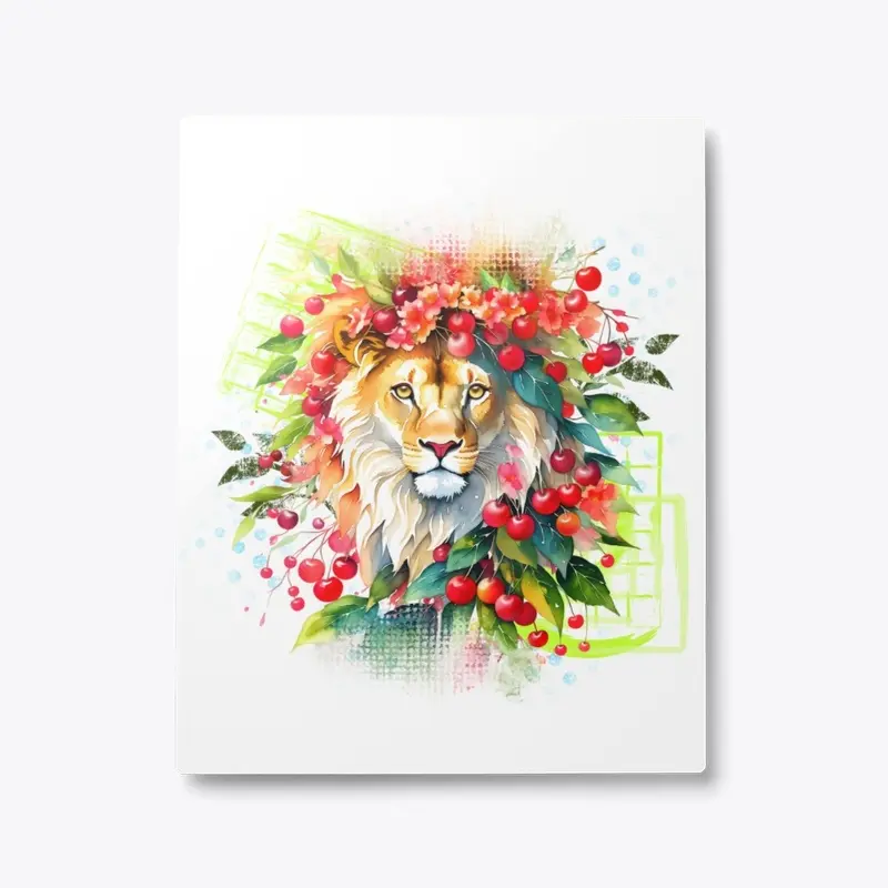 Lion With Cherries 1