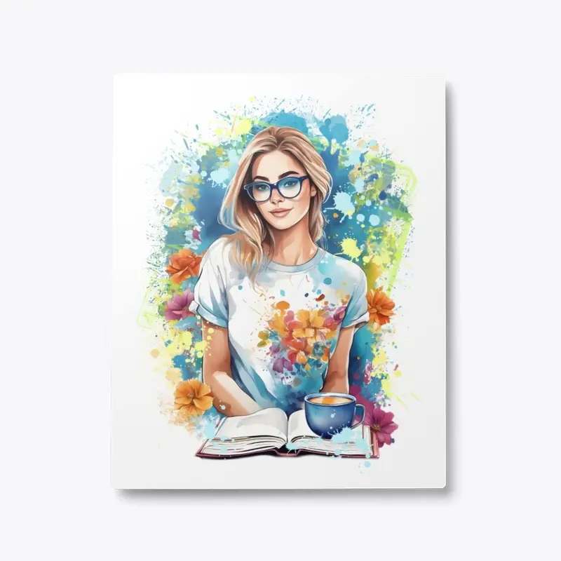 Reader Blonde Girl With Glasses 1